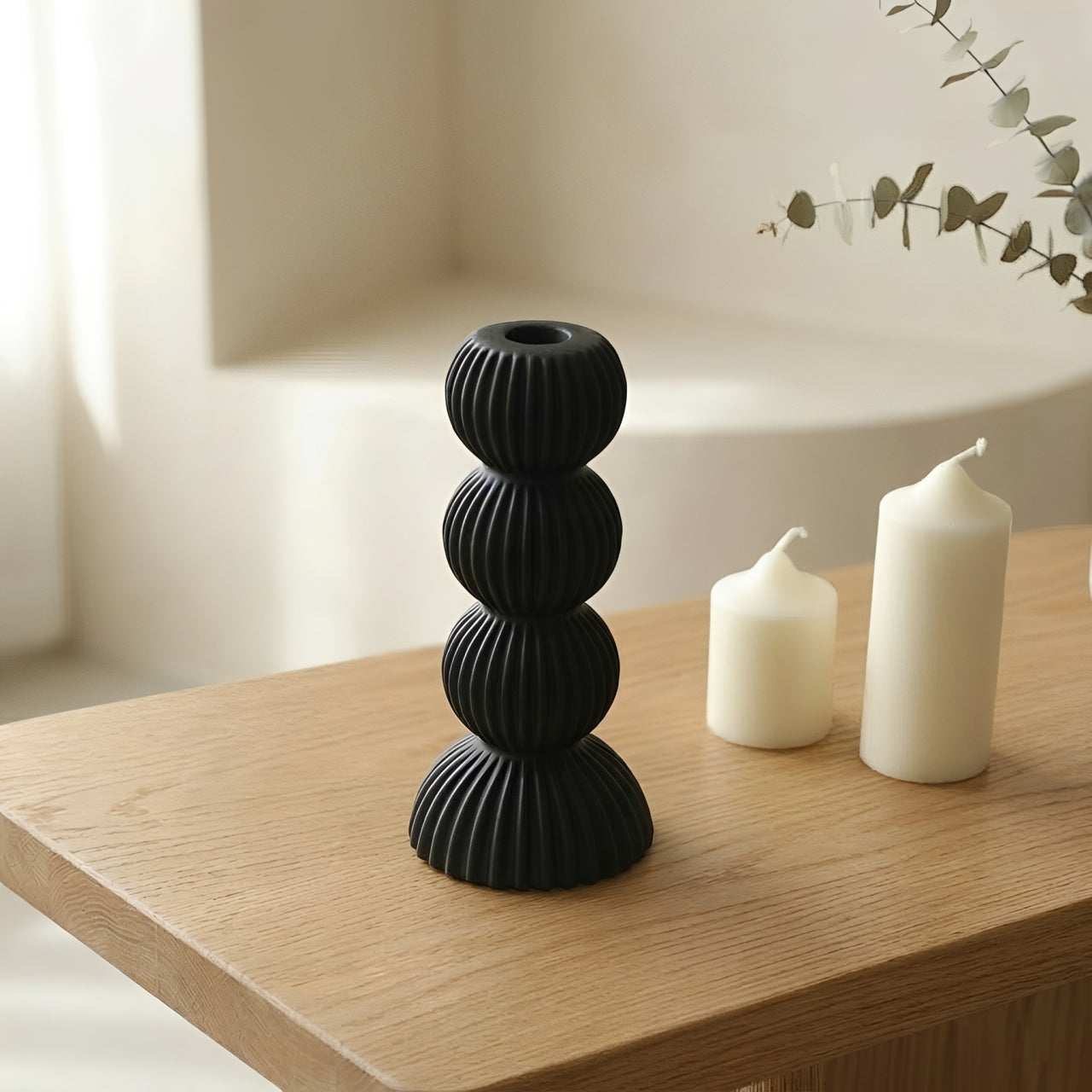 Nordic Fluted Sculptural Candle Holder