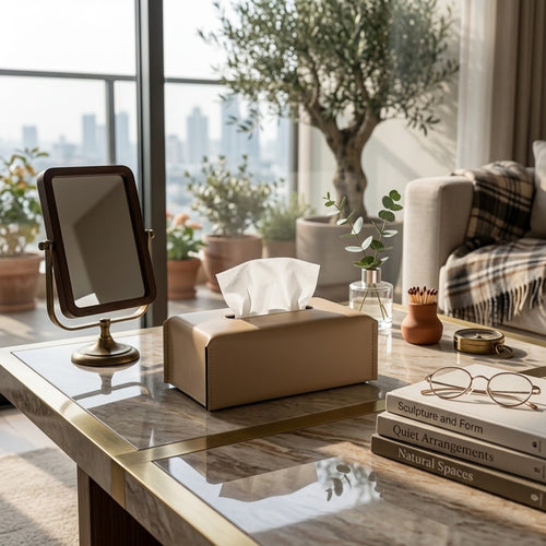 Modern Luxury Leather Tissue Box