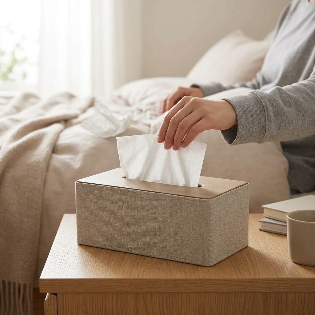 Nordic Faux Leather Tissue Box