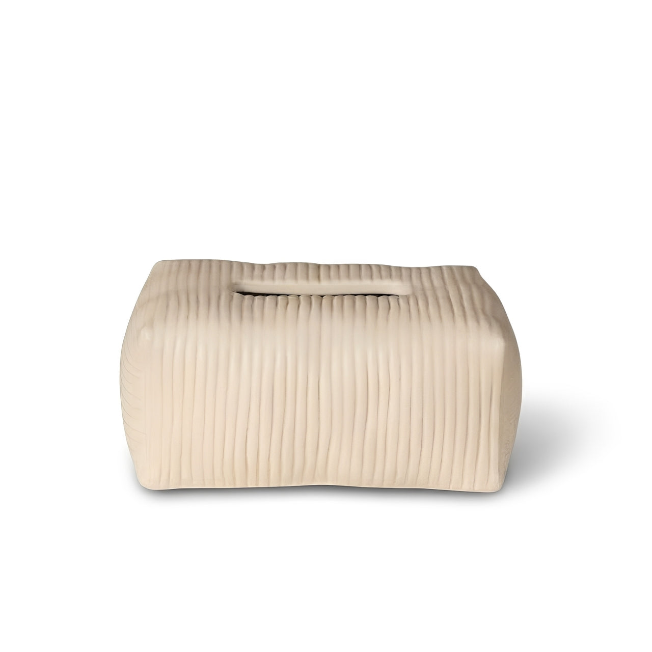 Modern Fluted Ceramic Tissue Box